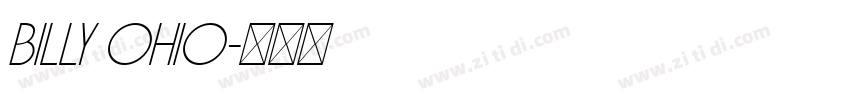 billy ohio字体转换